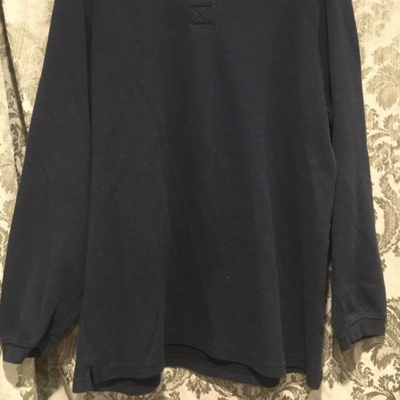 HAGGAR Navy Blue/Black Layered Pullover Shirt, LT - Picture 2 of 2